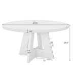 Table à manger ronde de 47 pouces pour 4 personnes, table de salle à manger en bois pour cuisine, salle à manger, salon - N/A