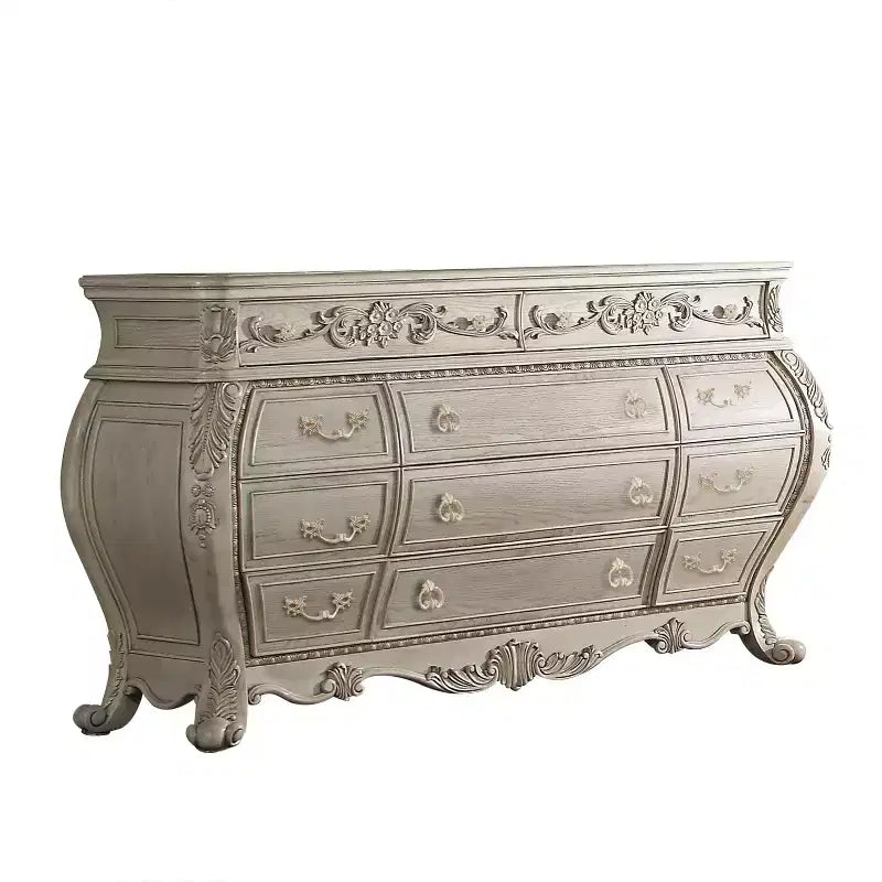 Commode finition blanc antique