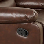 Fauteuil inclinable manuel en cuir PU respirant avec accoudoirs et dossier surrembourrés