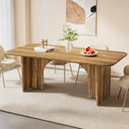 Grande table de salle à manger de 160 cm pour 4 à 6 personnes, table de cuisine rectangulaire moderne