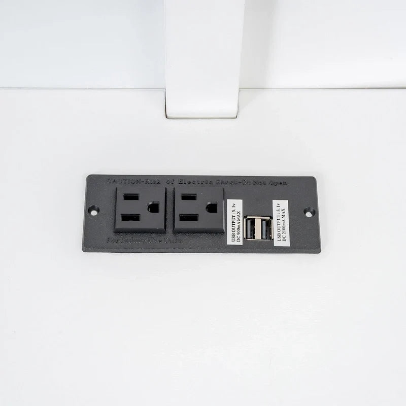 Lit de repos double avec étagères, chargement USB, lumières LED et lit gigogne simple