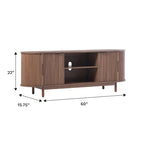 Meuble TV Middlebrook Modern Reeded de 60 po avec bords arrondis