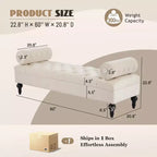 Banc de bout de lit moderne pour chambre à coucher, banc de fenêtre rembourré en velours avec 2 oreillers détachables pour salon ou entrée - Panipeachy