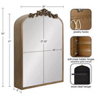 Armoire à bijoux avec miroir Kate & Laurel All Things Decor, modèle Arendahl, en MDF, 20 x 6 x 30, doré