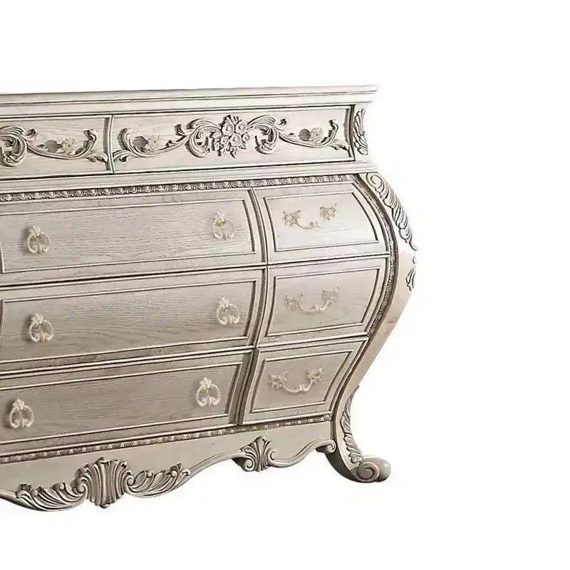 Commode finition blanc antique