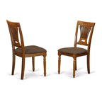 Ensemble de salle à manger HomeStock Belmont Portland avec table à rallonge de 45 cm et chaises de cuisine, marron selle