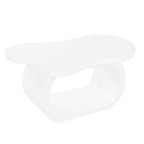 Table basse moderne Cloud avec plateau de 3,8 cm d'épaisseur, table d'appoint irrégulière de style crème avec pieds incurvés, table d'appoint au design unique