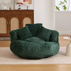 Canapé poire pour adultes et enfants, grand fauteuil poire en velours côtelé avec 3 oreillers et accoudoirs pour salon et chambre à coucher