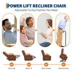 Fauteuil inclinable releveur avec massage et chauffage, fauteuils inclinables électriques surdimensionnés, siège de cinéma maison avec 2 porte-gobelets latéraux, fauteuil simple inclinable à bascule