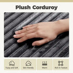 HOOOWOOO Canapé d'angle moderne en peluche avec pouf amovible
