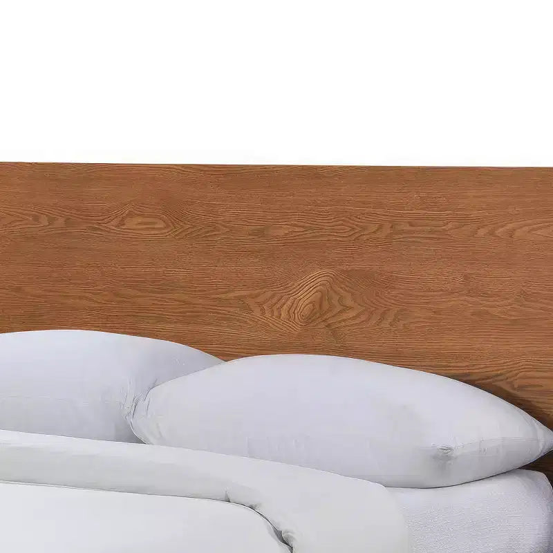 HOMES: Inside + Out Ensemble de chambre à coucher 3 pièces en bois de style Mid-Century Riverstone avec 2 tables de nuit Noyer