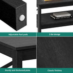 Table basse de ferme avec rangement, table d'appoint à 2 niveaux pour le salon
