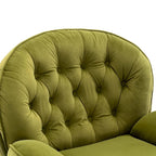 Fauteuil d'appoint avec pouf