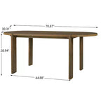 Ensemble de salle à manger ovale 7 pièces pour 6 personnes, grande table de cuisine 71 po avec 6 chaises rembourrées, noyer - Christopher Knight Home