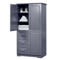 Armoire de rangement haute et large avec portes pour salle de bain/bureau