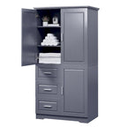 Armoire de rangement haute et large avec portes pour salle de bain/bureau