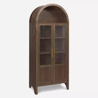 Vitrine arquée en bois