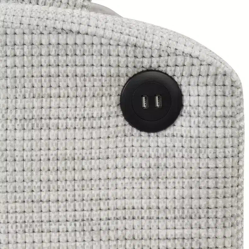 61.6 Canapé-lit convertible moderne en chenille avec ports USB, porte-gobelets et dossier réglable pour salon, appartement