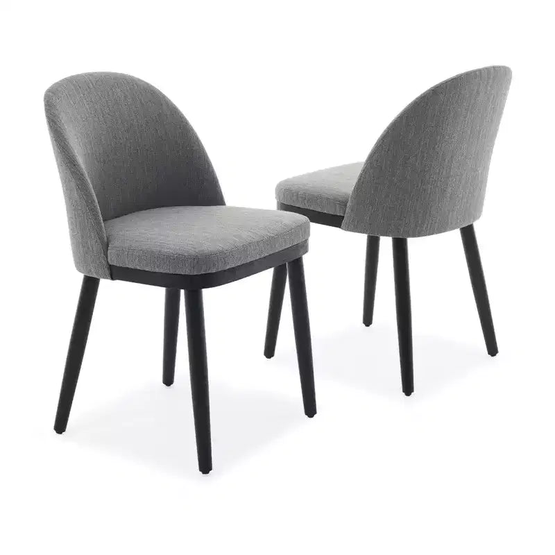 Lot de 4/6 chaises de salle à manger, chaises de cuisine/salle à manger rembourrées, chaises de salle à manger de ferme en tissu de lin avec pieds réglables pour salle à manger, salon