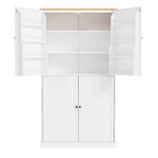 40,2x20x71,3 cm Grande armoire de cuisine sur pied avec 2 tiroirs, 2 étagères réglables et 8 compartiments de porte