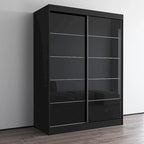 Armoire Aria 2 portes au fini lustré moderne