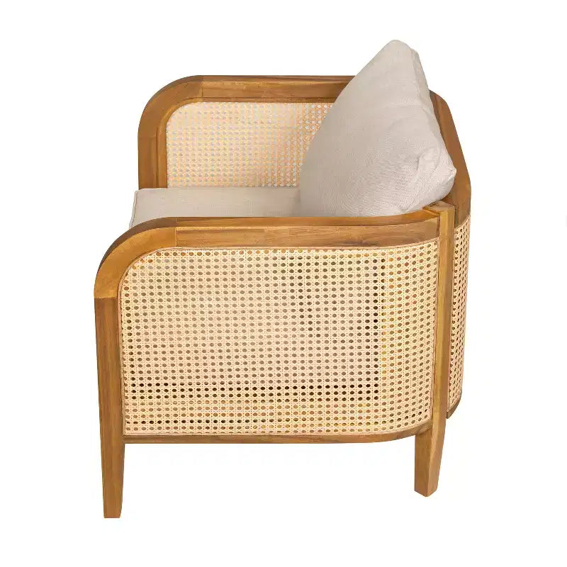 Christopher Knight Home Maciej Ensemble de 3 pièces d'extérieur en bois d'acacia rustique et rotin