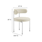 Chaises de salle à manger en tissu Albie – Lot de 2