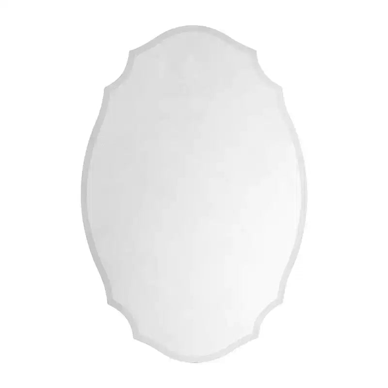 Armoire à pharmacie murale avec miroir 20 po L x 30 po H, sans cadre, biseautée, avec arc irrégulier