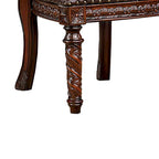 Chaise de salle à manger sculptée Iga de 22 pouces, lot de 2, assise en similicuir, garniture cloutée