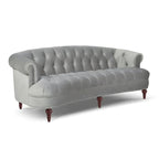 Canapé capitonné chesterfield La Rosa 84 en velours, style moderne du milieu du siècle