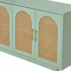 Meuble à 4 portes avec portes en rotin