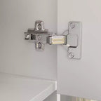 Hitow Armoire de rangement double tiroir avec portes miroir et zones de rangement