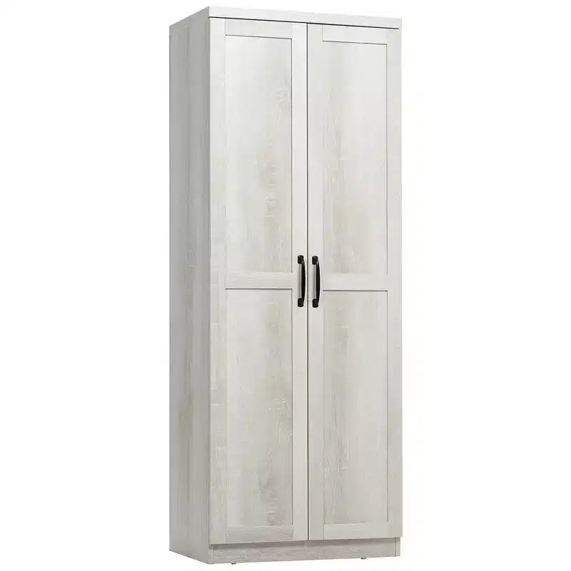 Garde-manger de cuisine 2 portes de 160 cm, meuble de rangement autoportant avec 5 étagères et 2 étagères réglables pour salle à manger
