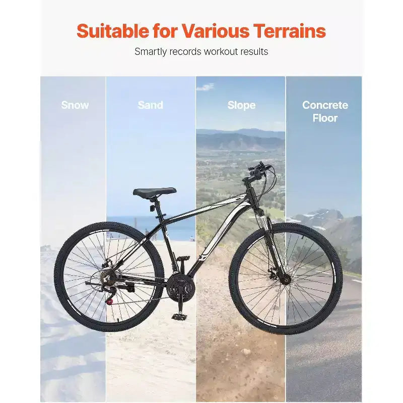 VTT 29 pouces avec suspension avant, cadre en aluminium 21 vitesses avec double frein à disque