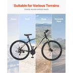 VTT 29 pouces avec suspension avant, cadre en aluminium 21 vitesses avec double frein à disque