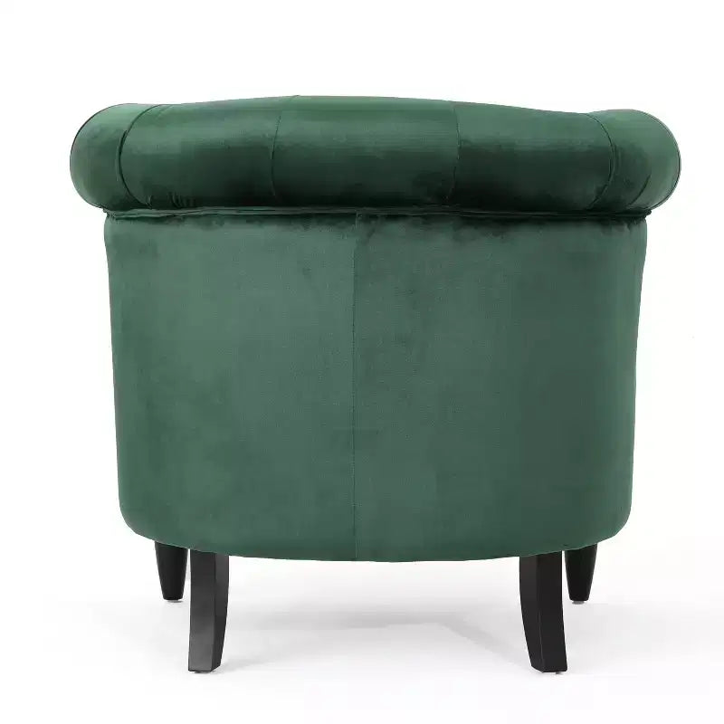 Fauteuil club contemporain capitonné avec clous de tapissier