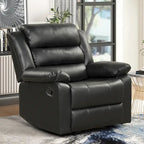 Fauteuil inclinable manuel en cuir PU respirant avec accoudoirs et dossier surrembourrés