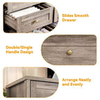 Commode 12 tiroirs en bois pour chambre à coucher, meuble TV large et moderne pour téléviseur 65 pouces, commode en bois, rangement de vêtements style ferme pour salon