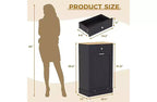 Poubelle et meuble de recyclage en bois COZONY avec tiroir dissimulé Support de poubelle de cuisine autoportant anti-animaux, design peu encombrant