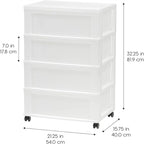 Commode de rangement large à 4 tiroirs