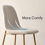 Ensemble de salle à manger rond 5 pièces, table piédestal 37" avec plateau aspect bois et chaises courbées rembourrées, style moderne-Panipeachy