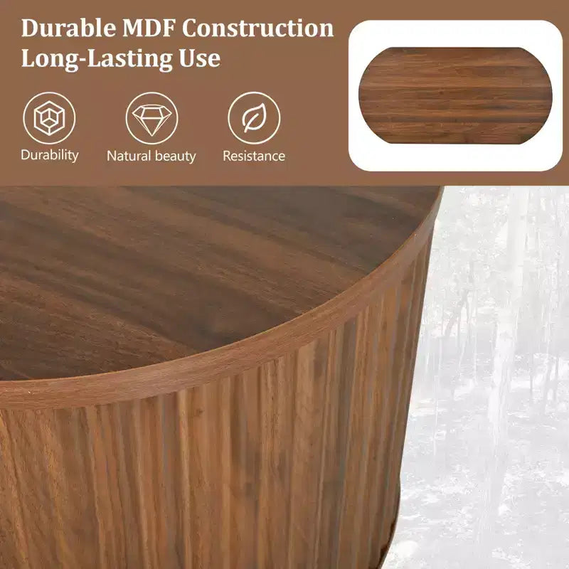 Table basse relevable de 47,2 po, table de salon ovale en bois avec rangement caché, table basse moderne pour salon, chambre à coucher ou bureau