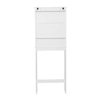 Armoire de salle de bain de style rustique à suspendre au-dessus des toilettes avec étagères et portes à fermeture magnétique