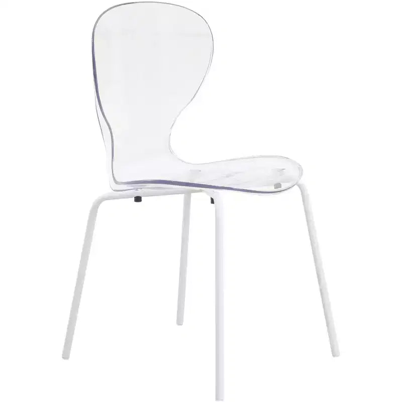 LeisureMod Bristol Ensemble de Salle à Manger 5 Pièces Table à Manger Ronde, 4 Chaises de Salle à Manger en Plastique Pieds Blancs