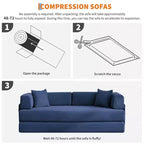 Canapé futon moderne en velours côtelé de 79 po pour petits espaces, canapé-lit convertible 5 en 1 avec accoudoirs et oreillers amovibles