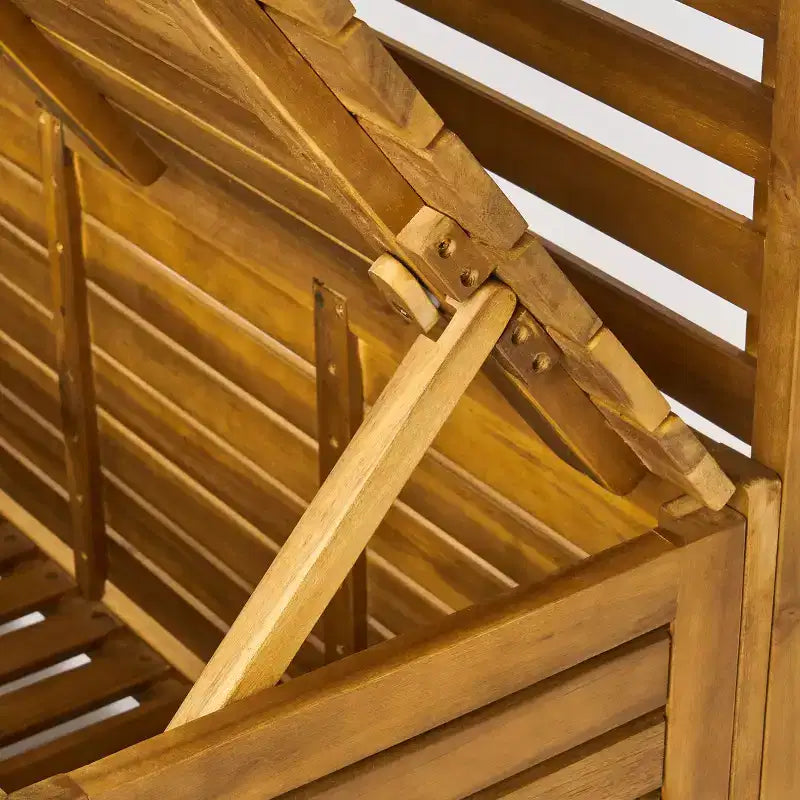 Christopher Knight Home Andrusia Banc de rangement d'extérieur rustique en bois d'acacia avec étagère, teck