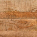 Console de meuble en bois de manguier artisanal de style rustique, 39 pouces, à 2 tiroirs et 2 portes, brun rustique
