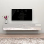 Meuble TV flottant mural moderne Berno de 180 cm, finition brillante