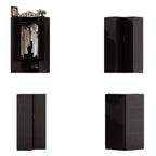 Hitow Armoire Minimaliste, Armoire d'Angle, Modèles à Double Porte et Tiroirs