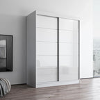 Armoire Aria 2 portes au fini lustré moderne